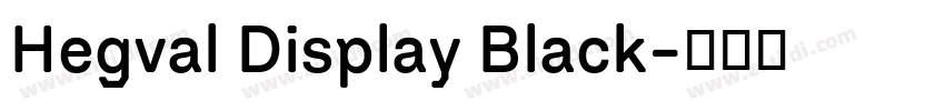 Hegval Display Black字体转换